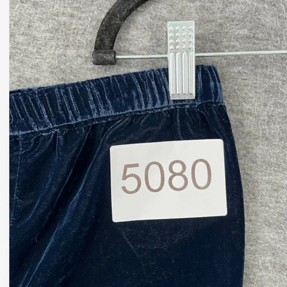 Gymboree Pants Girls XS 4 Navy Crushed‎ Velvet Velour Jogger Winter Glam Nwt